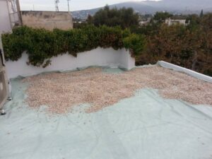 Θερμομόνωση ταράτσας με χαλίκι